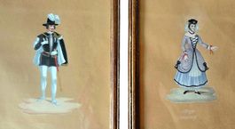 2x gravure costumes 18e-19e Kostümstiche 18.-19.Jh