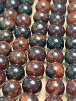 Strang echte orange Granat Kugeln / stone beads 8 mm