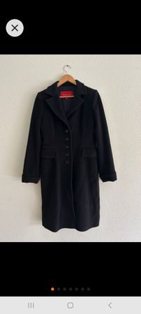 Mantel Gerard Darel schwarz Wolle & Alpaka Größe 40