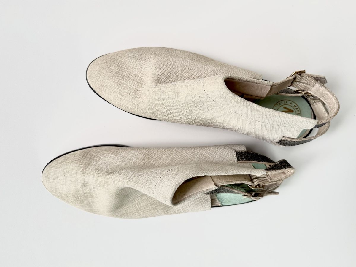 Scarpe da donna: Beige Slingback-Sandalen mit Riemchen Gr.39 – Nuovo (secondo la descrizione) da Basel venduto da A-Z-B 1