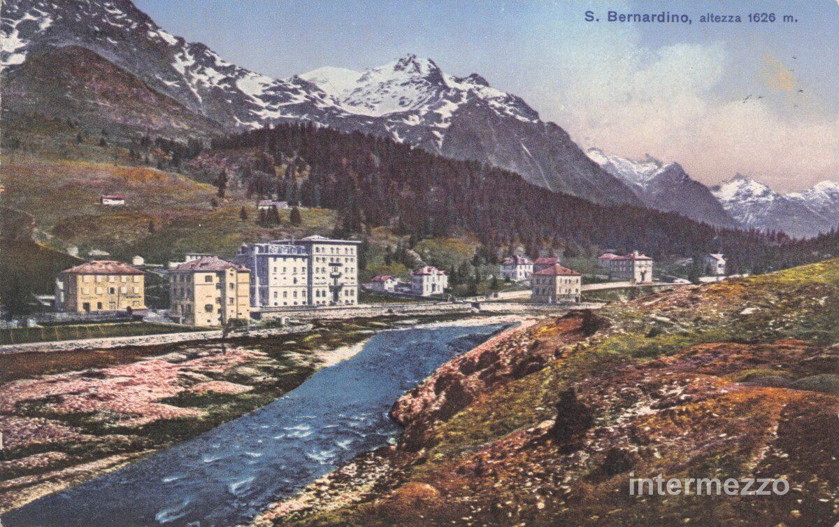 Cartoline postali: San Bernardino GR // 1920 Altezza 1626 m – Usato da Basel venduto da intermezzo12