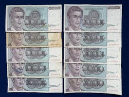 Belgrad 1993 - Jugoslawien - 10 x 100000000 Dinara