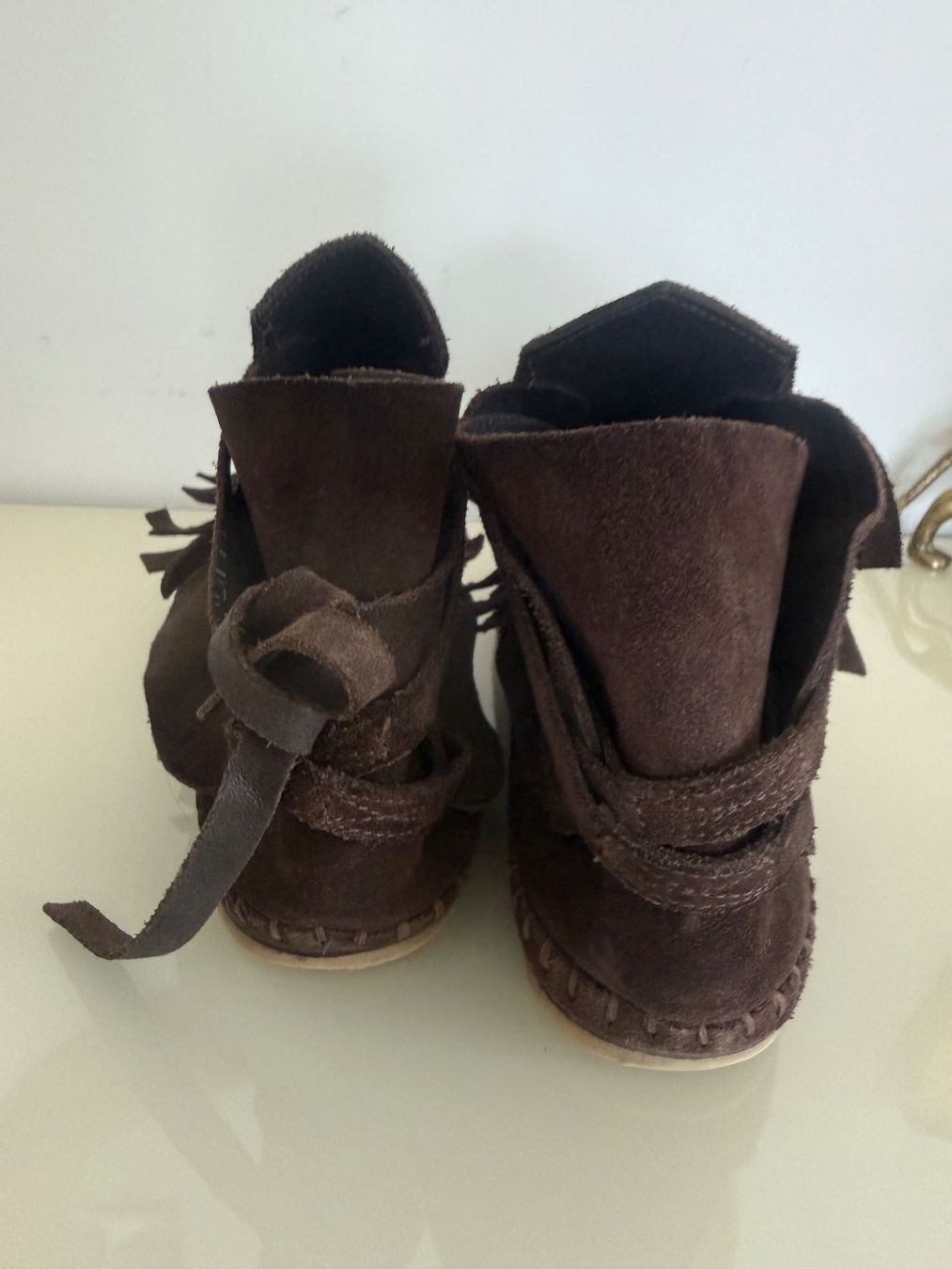 Scarpe da donna: WILDLEDER MOKASSIN FRANSEN BRAUN GR.40 – Usato da Steg im Tösstal venduto da goldlionfree 4