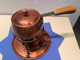 Fonduepfanne, Rechaud, und Brenner ev. + Käsefondue-Pfanne