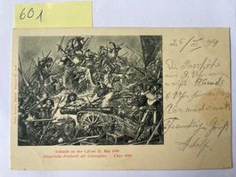 Ansichtskarte Schlacht an der Calven, 1899 mit Stempel