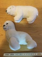 Plüschtiere Eisbär und Seehund