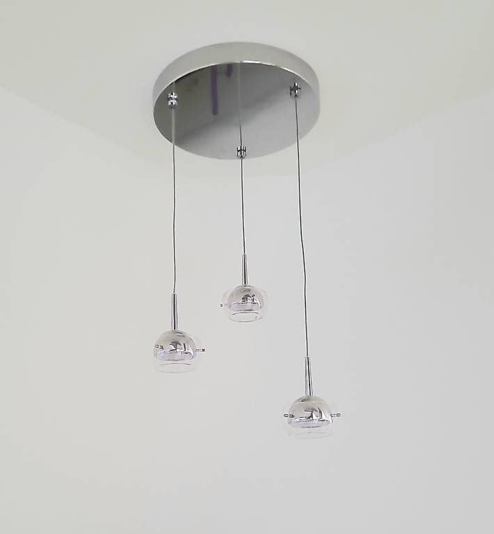 Lampadari & plafoniere: Edle Hängelampe mit 3 Spots - chrom – Usato da Basel venduto da Eule2000 4