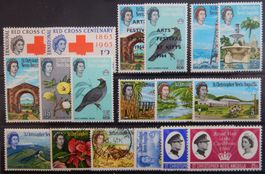 St Christopher and Nevis-Anguilla British Lot mit alten Wert