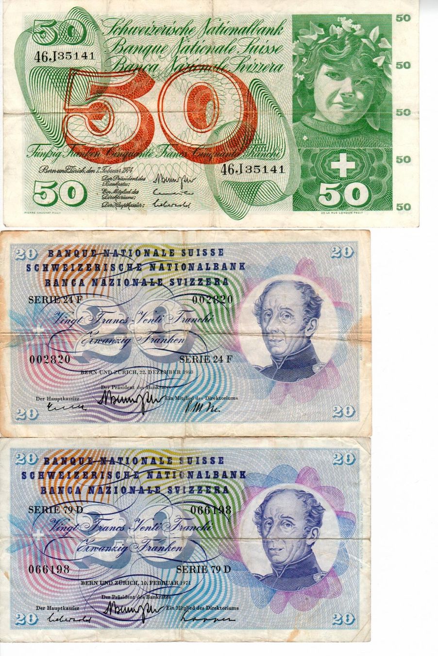 Banconote: 11 alte Schweizer Banknoten - gebrauchte – Usato da Wolhusen venduto da Curver9 1