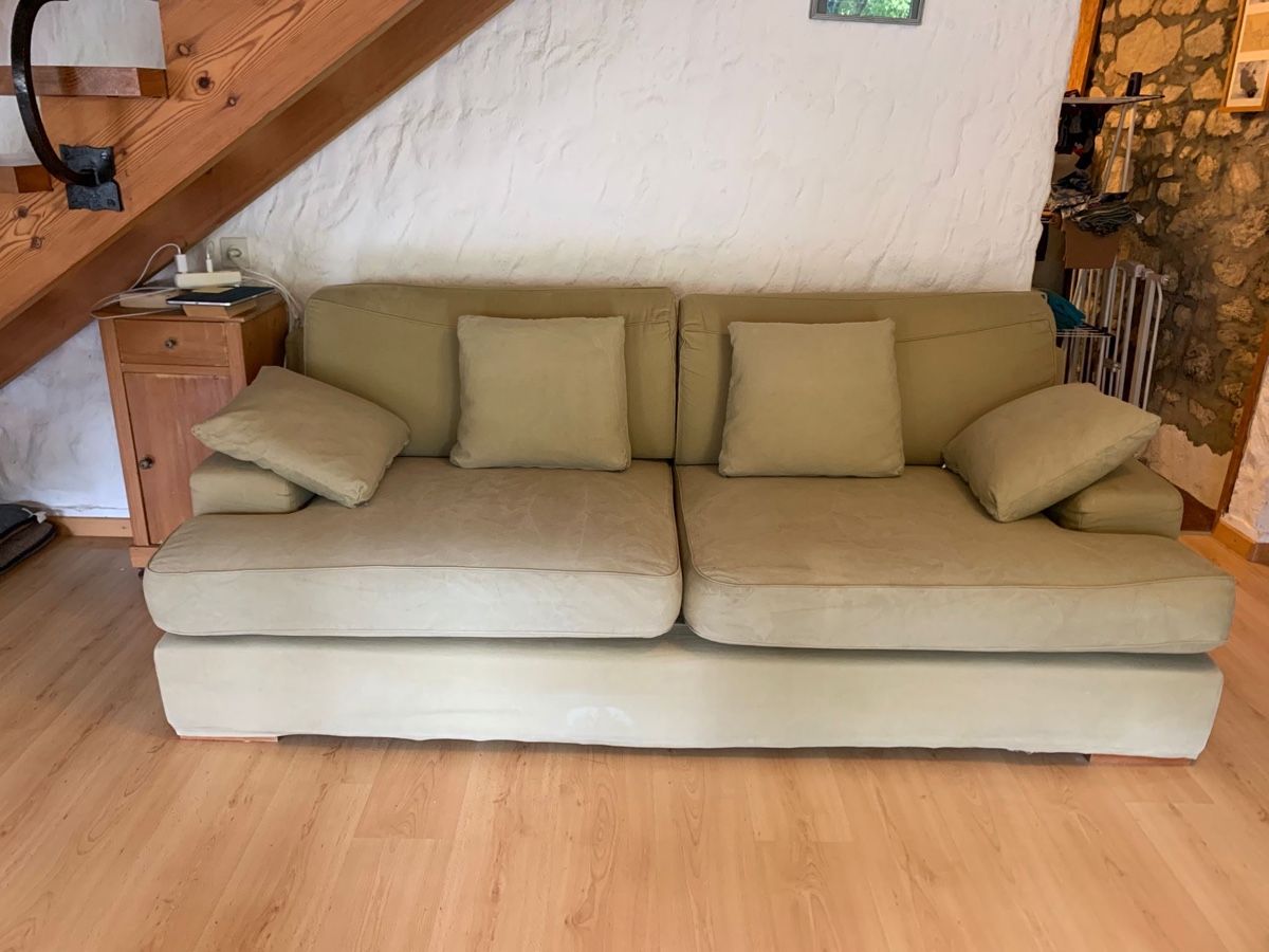 Divani: Sofa light green fabric good condition 3 seater – Usato da Langenbruck venduto da hol_2jqt 3