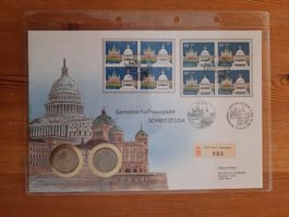 Numisgrossbrief, Schweiz/USA, 1991
