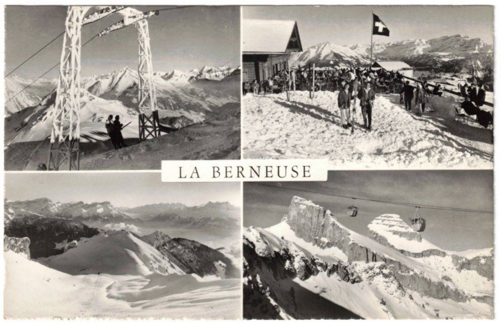 Ansichtskarten: Leysin - 4 Bild AK Berneuse – Gebraucht aus Binningen von Mountainrider