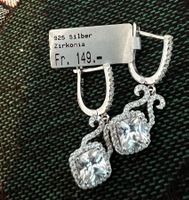 Silber Ohrringe mit zirconium