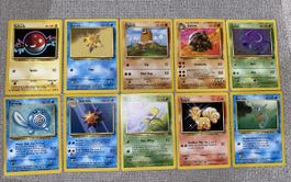 Lot 10 Cartes EN – Base Set / Jungle / Fossil 1999 – WOTC 