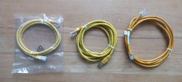 3 Stück Ethernet Patch (LAN) Kabel RJ45 diverse Längen