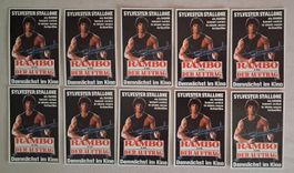 Rambo 2 der Auftrag Lot de 10 autocollants stickers de 1985