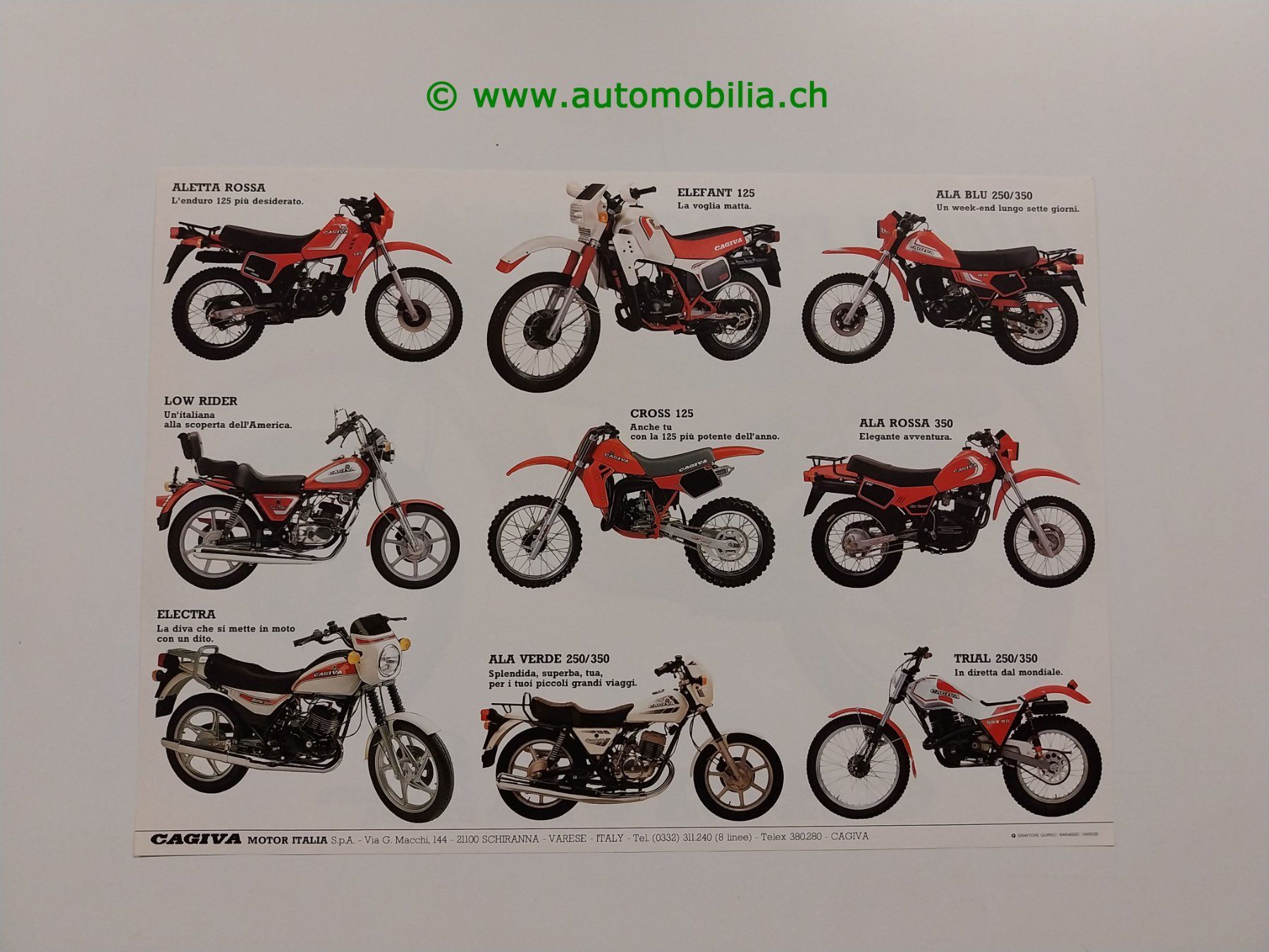 Documenti: Cagiva Aletta rossa Prospekt – Usato da Weingarten-Kalth venduto da Bettelbruenneli 1