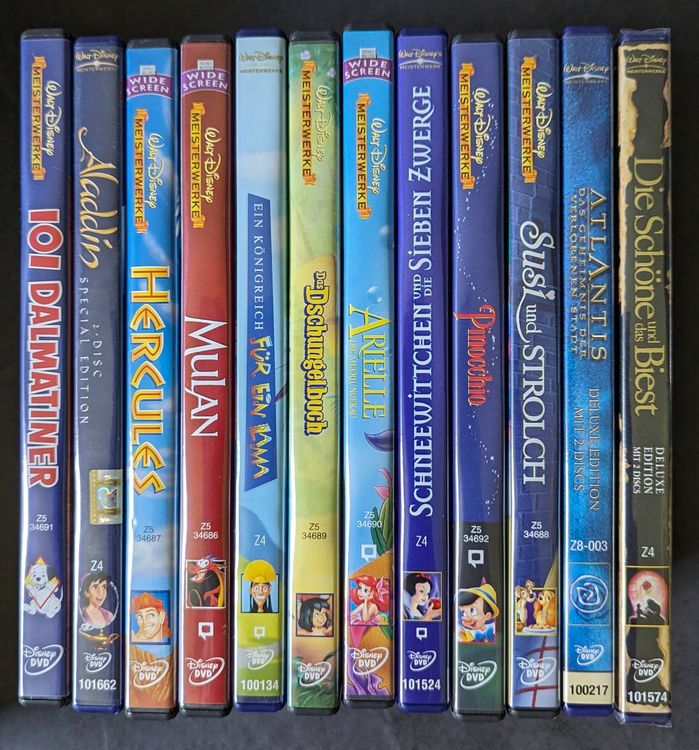 12 DVD`S WALT DISNEY MEISTERWERKE | Kaufen auf Ricardo