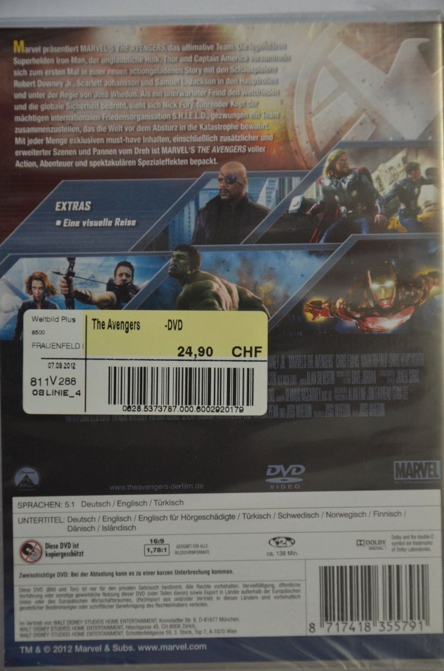 Tutti i DVDs: Marvels Avengers – Nuovo (secondo la descrizione) da Wetzikon ZH venduto da bausie 1