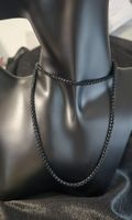 Collana catena intrecciata colore nero unisex