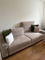 Sofa - Beige - Stoff & Gäste Bett 169x2m 