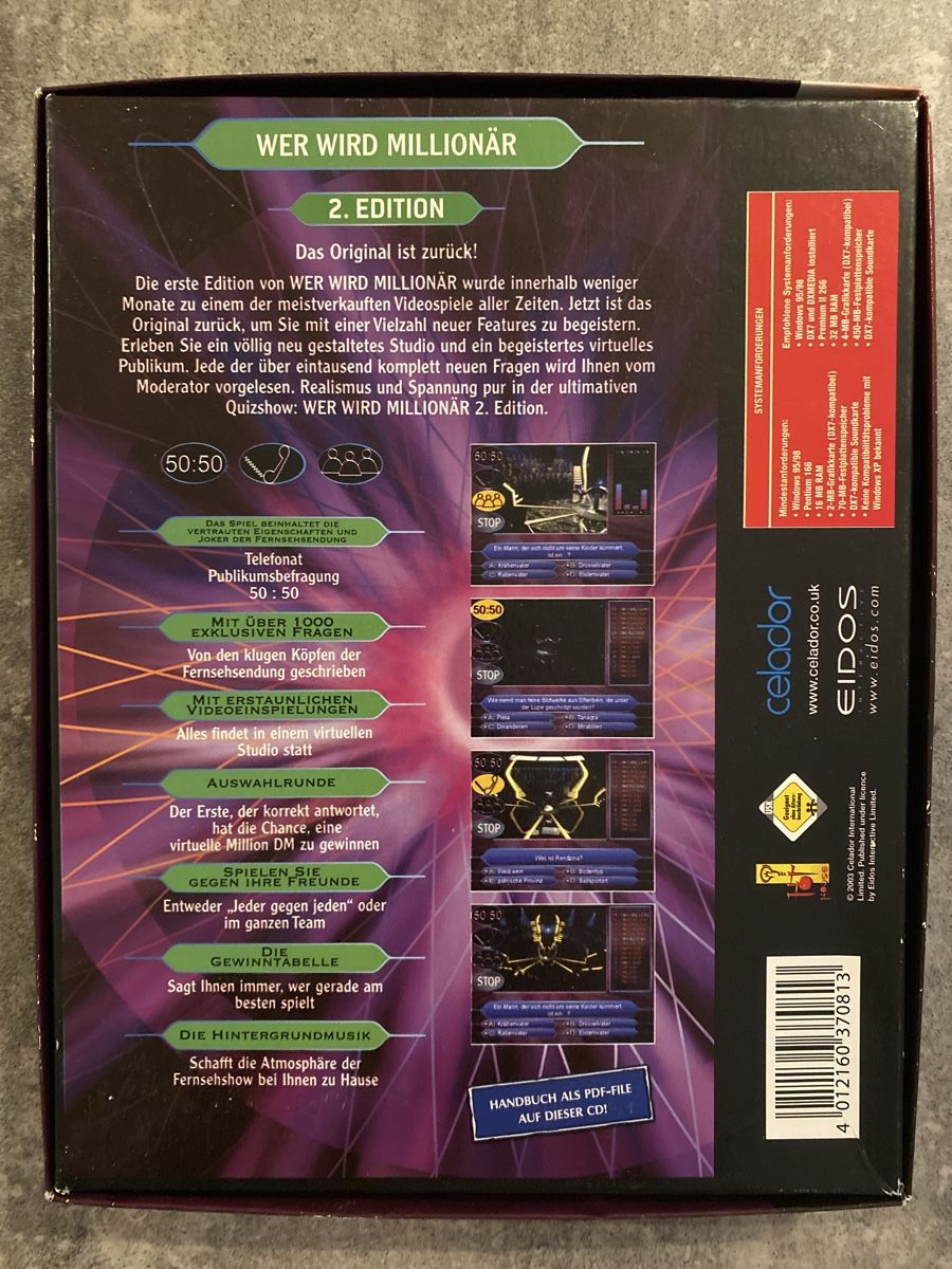Microsoft Giochi: NEU: Wer wird Millionär 2. Edition – PC Spiel - Classic – Nuovo e nell'imballaggio originale da Niederbüren venduto da funkel06 2