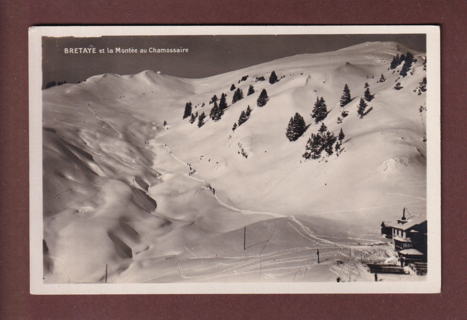 Ansichtskarten: BRETAYE et la montée du Chamossaire en hiver – Gebraucht aus Pully von nicecards-shop
