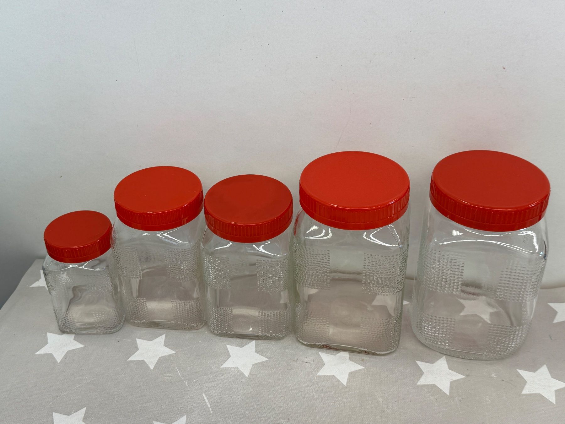 Bicchieri: 5 alte Vorratsdose Glas St. Prex – Usato da Rafz venduto da Powacaddy 1
