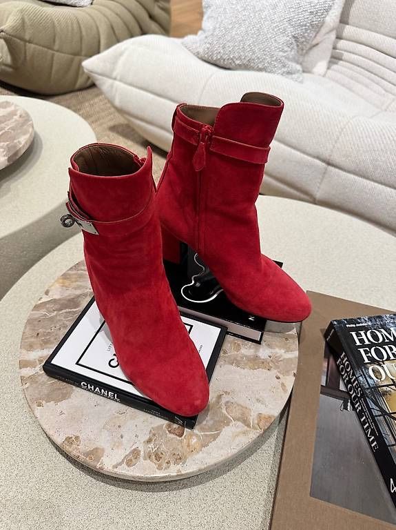 Hermès Scarpe da donna: HERMES KELLY BOOTS ROT – Usato da Schwyz venduto da bofb 3