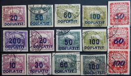 Tschechoslowakei CSSR Porto ex. Kat. 15-27 gest. 1922/24