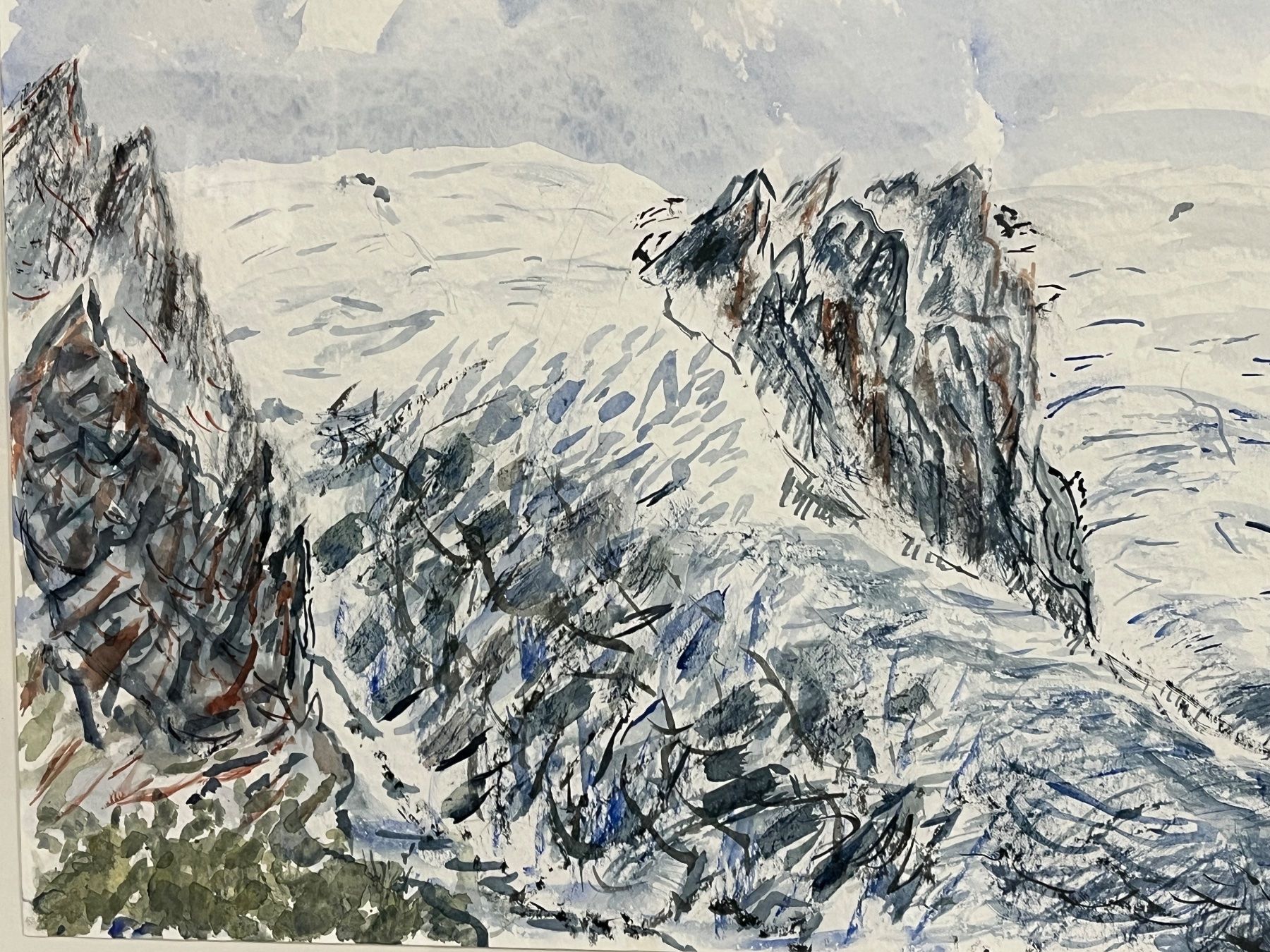 Dipinti: Original gerahmtes Wintergletschergemälde, Schweizer Alpenku – Usato da Basel venduto da PAUL_ART 2