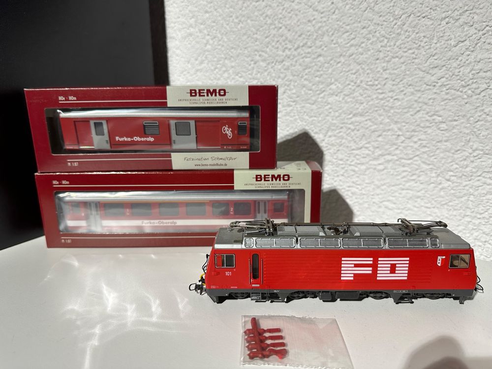 BEMO Pendelzug H0m Furka Oberalp Lok Und Wagen | Kaufen Auf Ricardo