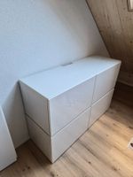 2x IKEA Bestå Sideboard Kommode Weiss mit Glasplatte (Set)