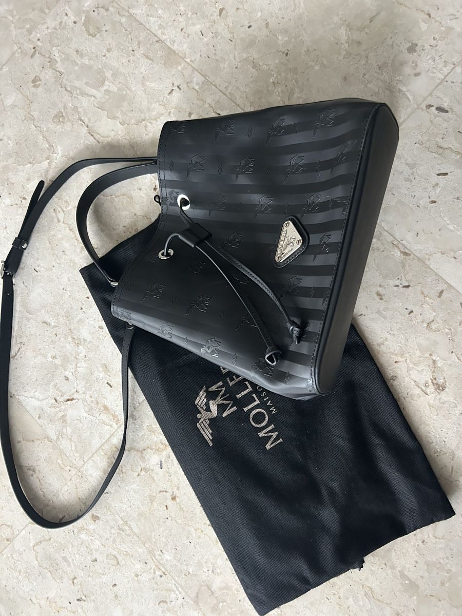 Maison Mollerus Taschen für Damen: Borsa a secchiello Maison Mollerus nera a righe 40-60 – Neu (gemäss Beschreibung) aus Locarno von Matic04