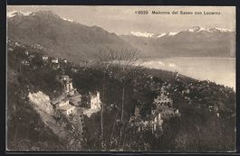 AK Locarno, Madonna del Sasso, 1912