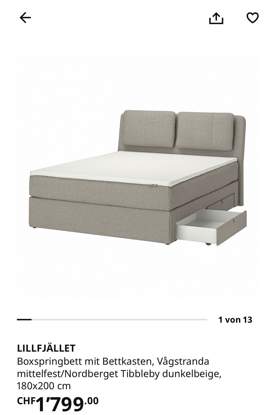 Lits: Boxspringbett LILLFJÄLLET – D'occasion à Zürich par ale_55s9 1