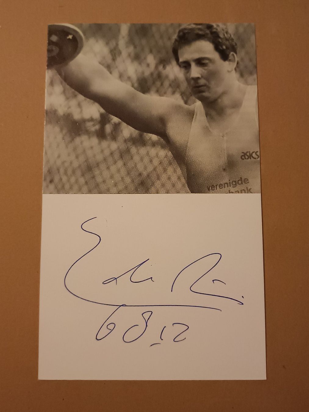 Autografi: Erik de Bruin - Diskus - WM Silber 1991 - selten – Usato da Menziken venduto da Artographs