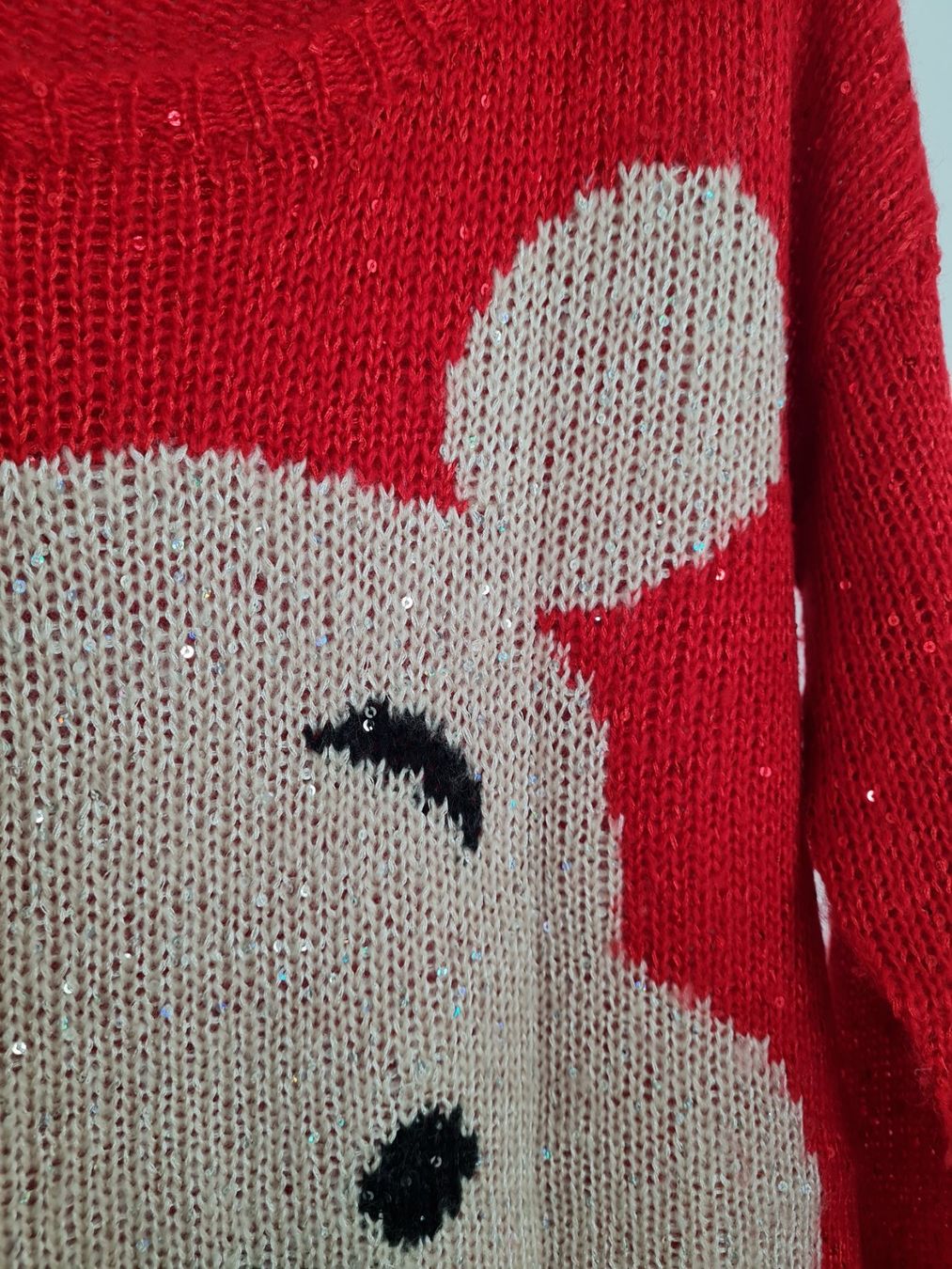 Pullover & Sweatshirts: WINNI PUUH DAMEN PULLOVER GR.M/L ROT MIT PAILLETTEN – Gebraucht aus Steg im Tösstal von goldlionfree 1