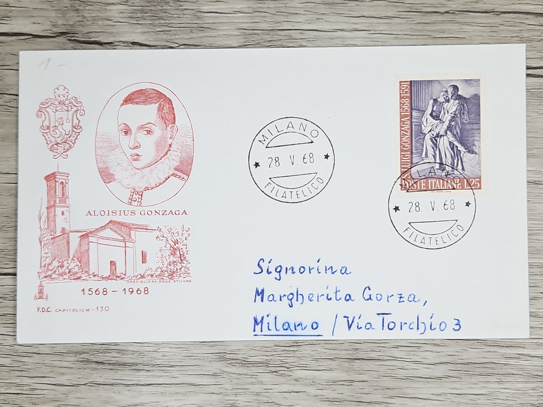 Tutti i francobolli: CL05 Enveloppe + Timbre Italie 1968 – Usato da Cousset venduto da Patrick_Collections