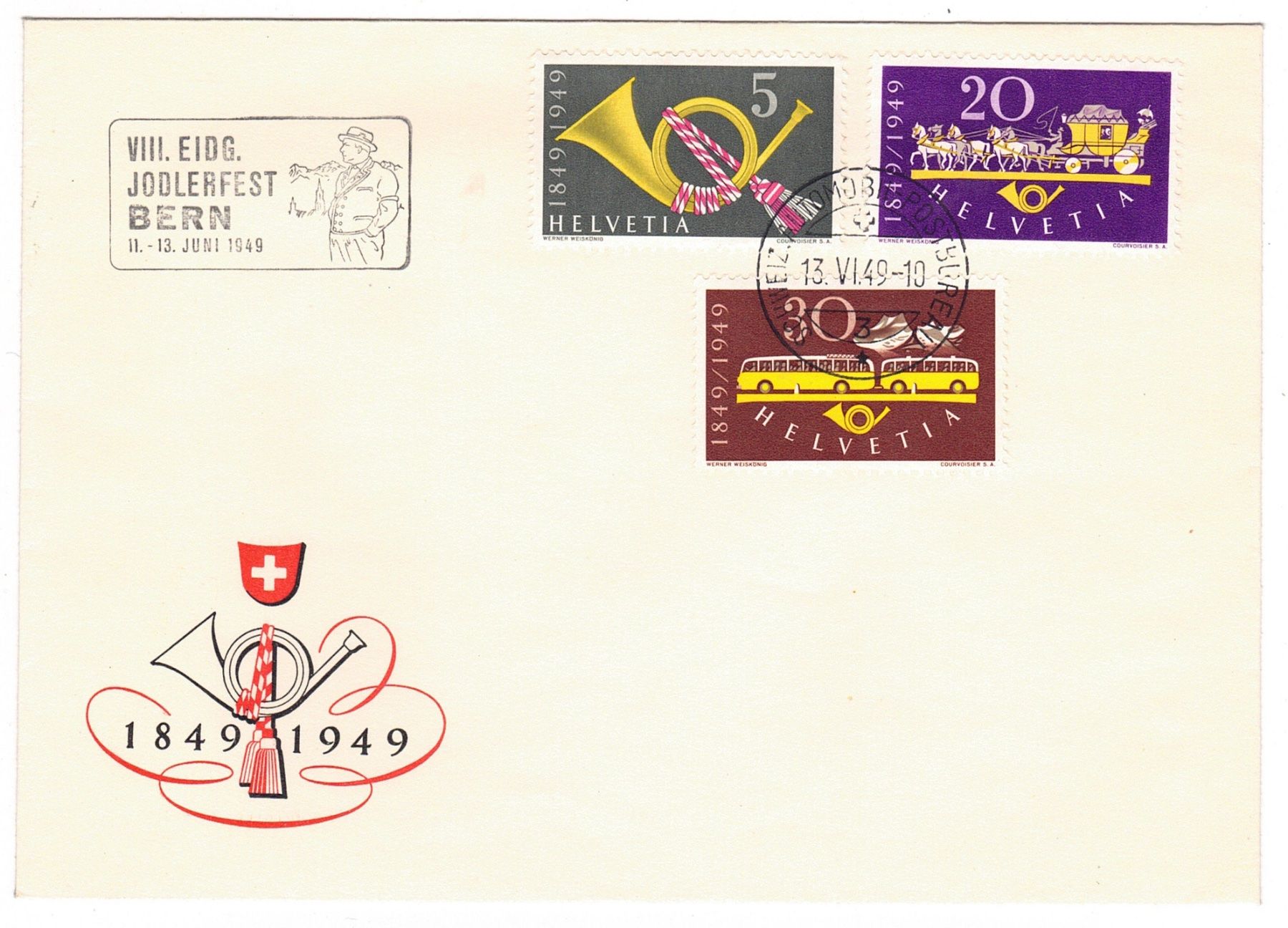 Alle Briefmarken: Lettre de Bern BPA A478  le 13.VI.49 – Gebraucht aus La Tour-de-Peilz von amjust