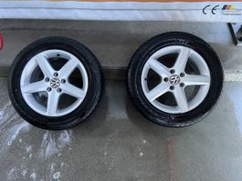 4x Original VW Alufelgen mit Winterreifen – 16 Zoll
