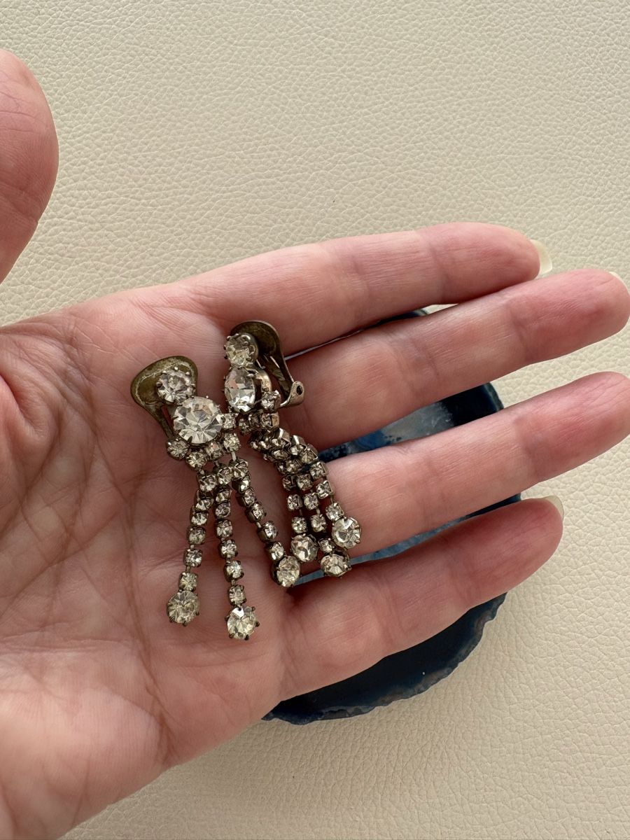 Orecchini pendenti & Orecchini a lobo: vintage crystal clips – Usato da Lausanne venduto da oyu_hgg5 2