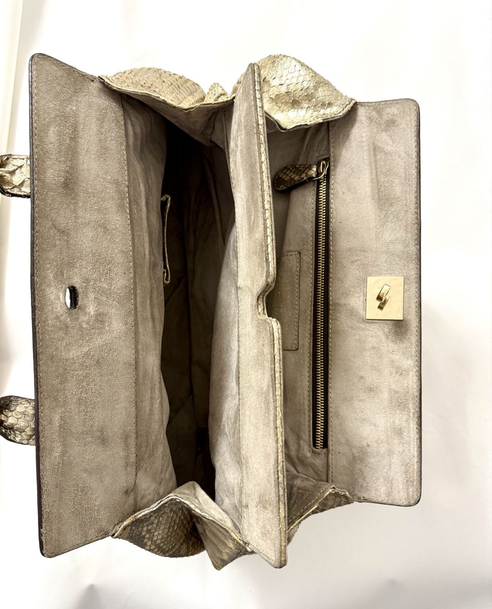 Borse da donna: Edle Zagliani Python Handtasche, echtes Leder, zeitlos elega – Usato da Zürich venduto da Nazerali8002 4