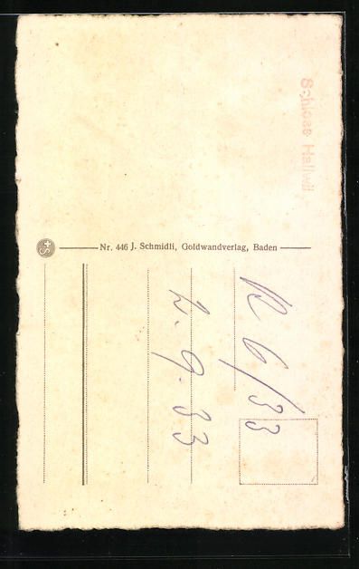 Ansichtskarten: AK Hallwil, Schloss, Wasserseite – Gebraucht aus Berlin von bartko-reher 1
