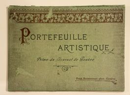 Fred BOISSONNAS Portefeuille in-folio en cartonnage vert