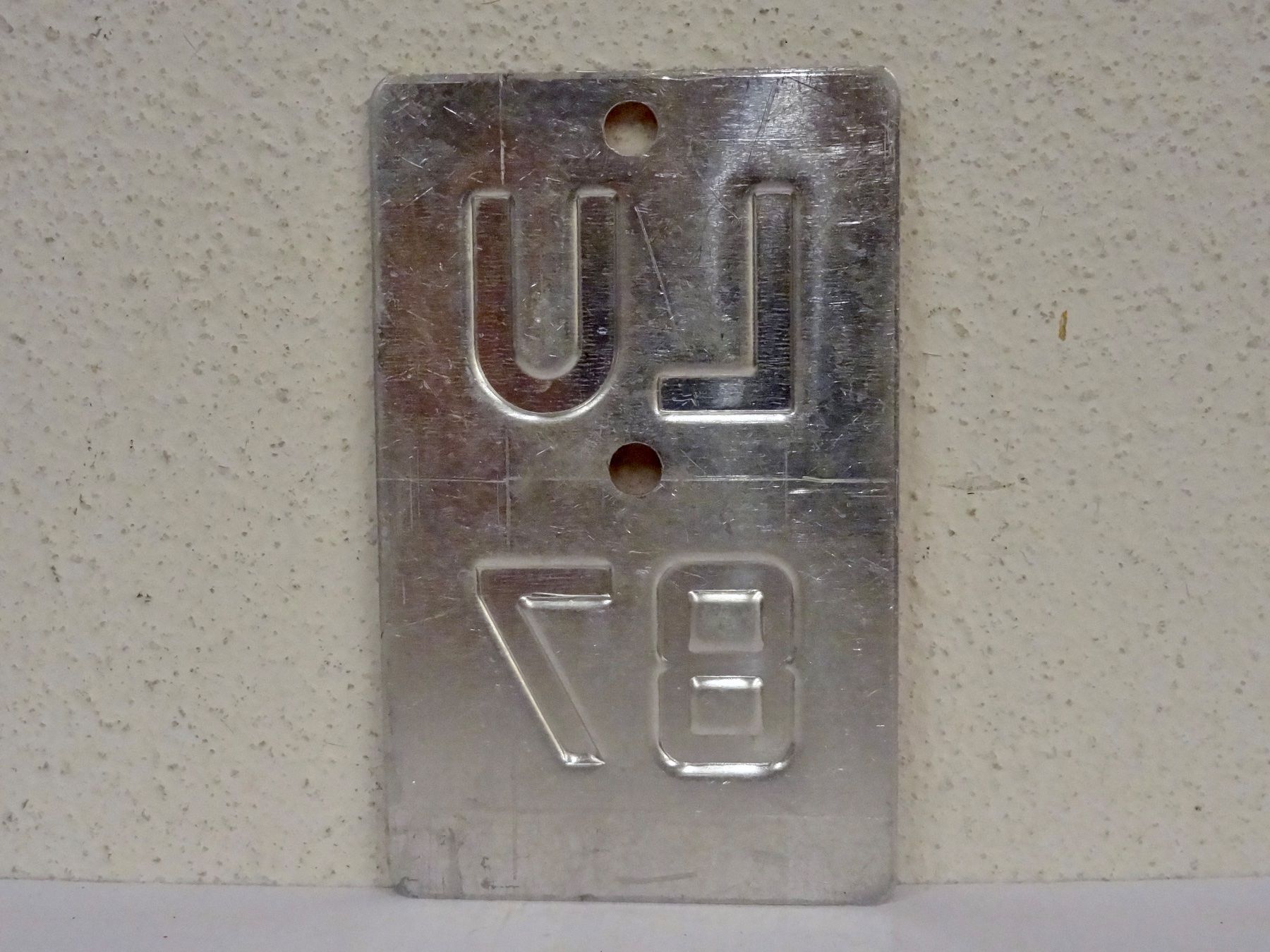 Insegne: LU 87 VELONUMMER - FAHRRADSCHILD – Usato da Kerzers venduto da zimmergruen 1