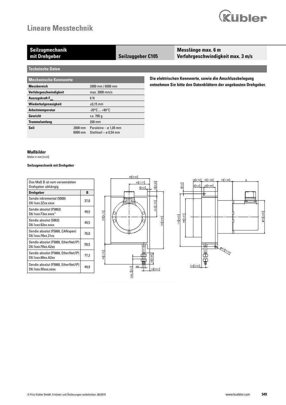 Altri prodotti elettronici: KÜBLER D8.12A1.2Z21.0200 Seilzuggeber – Nuovo (secondo la descrizione) da Grellingen venduto da ChaletZita 8
