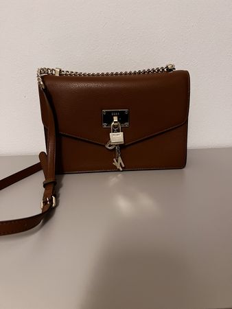 DKNY Umhängetasche Leder braun, top Zustand