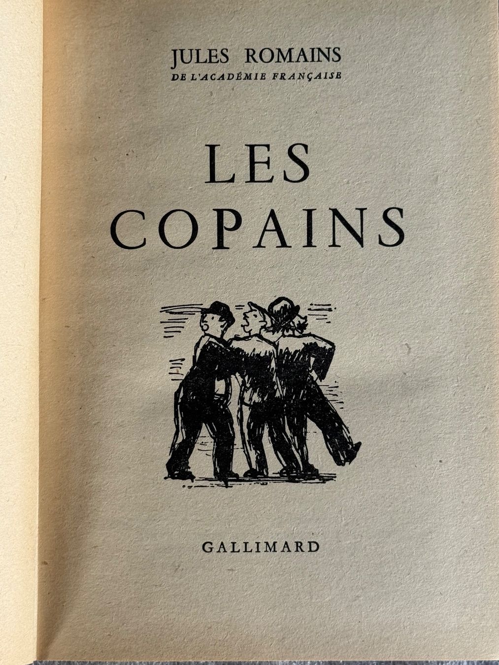 Libri: Jules Romains Les Copains Gallimard 1922 – Usato da Itingen venduto da uhu777 4