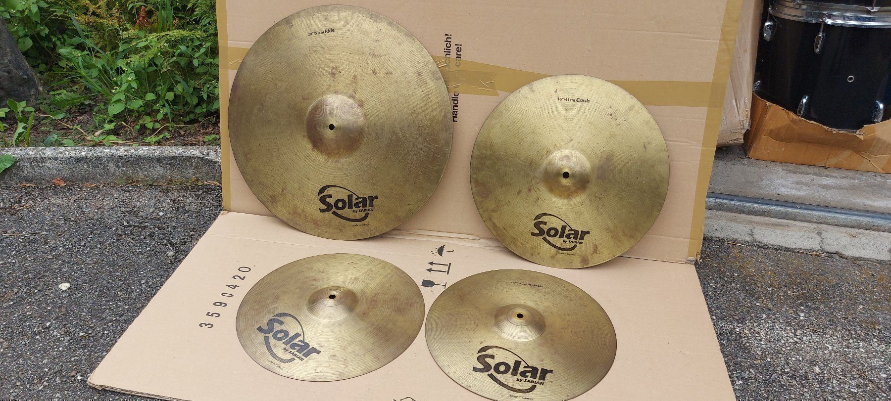 Sabian Strumenti musicali: Solar By Sabian becken set ; 20", 16", 14" – Usato da Glattbrugg venduto da Swissmusik